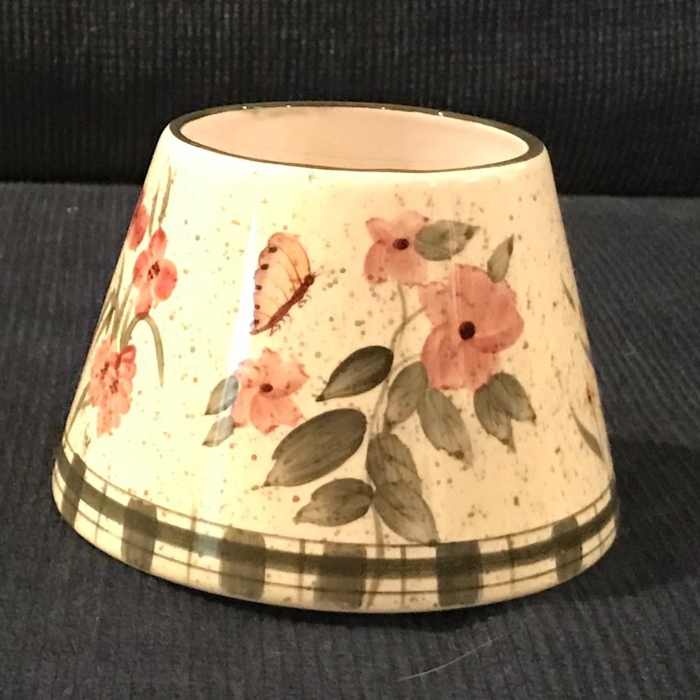 HOME INTERIORS FLOWER THEME CANDLE SHADE,